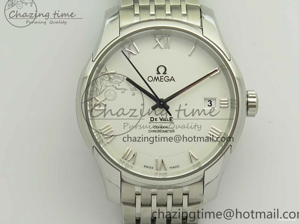 0403 De Ville Hour Vision 41mm SS VSF 1:1 Best Edition White Dial on SS Bracelet A8500 Super Clone Casual 7946